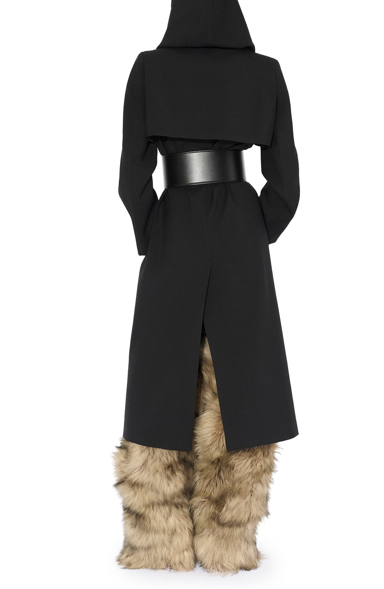 Alaïa Hooded Coat in Noir Alaia at Nordstrom - 2