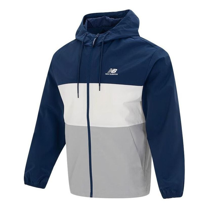 New Balance Lifestyle Hooded Jacket 'Blue White Grey' 5AD38011-NV - 1