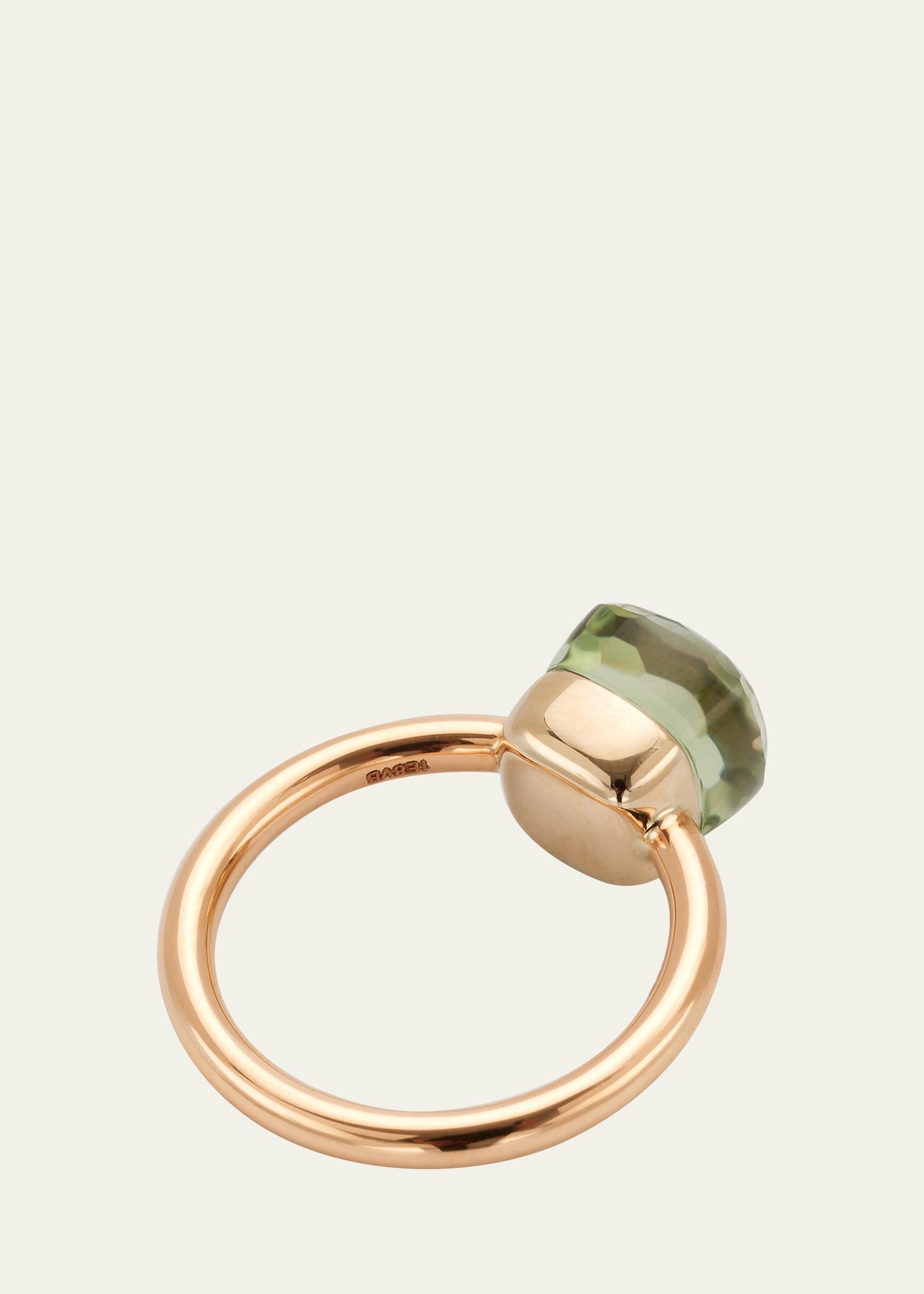 Nudo Petite Rose & White Gold Ring with Prasiolite - 4