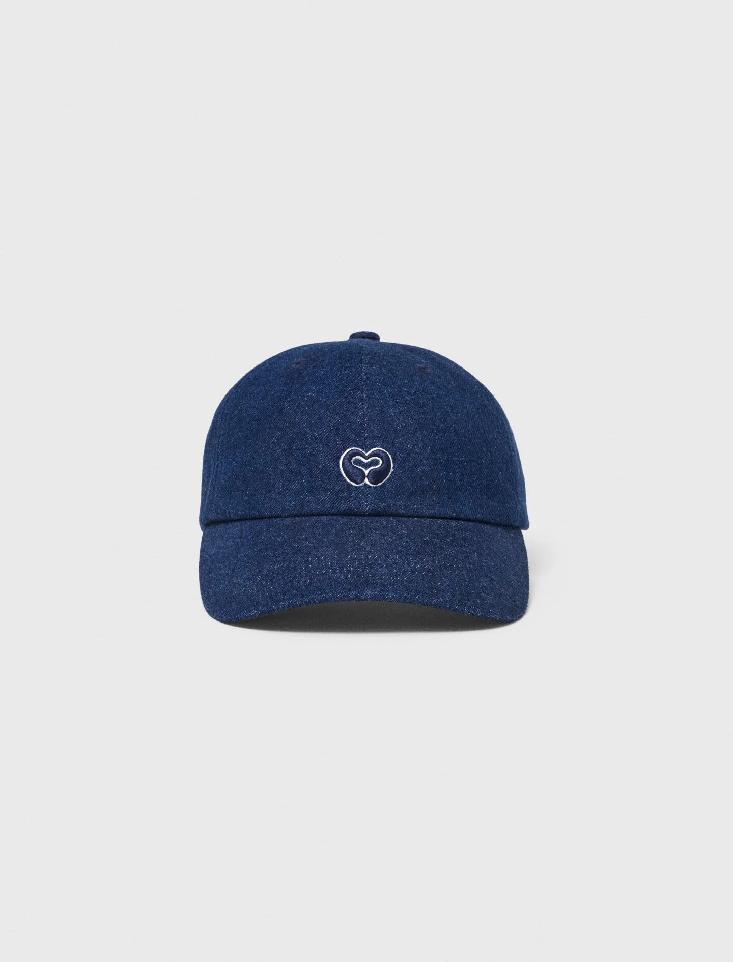 Raw denim cap with logo - 1