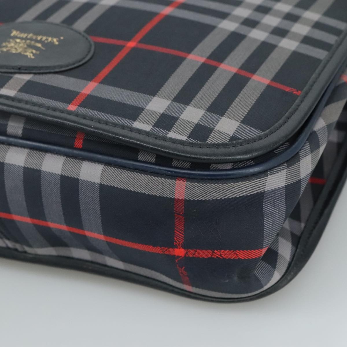 Burberry Nova Check Shoulder Bag Canvas Navy - 9