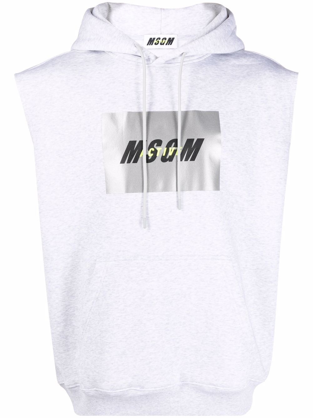 logo-print sleeveless hoodie - 1