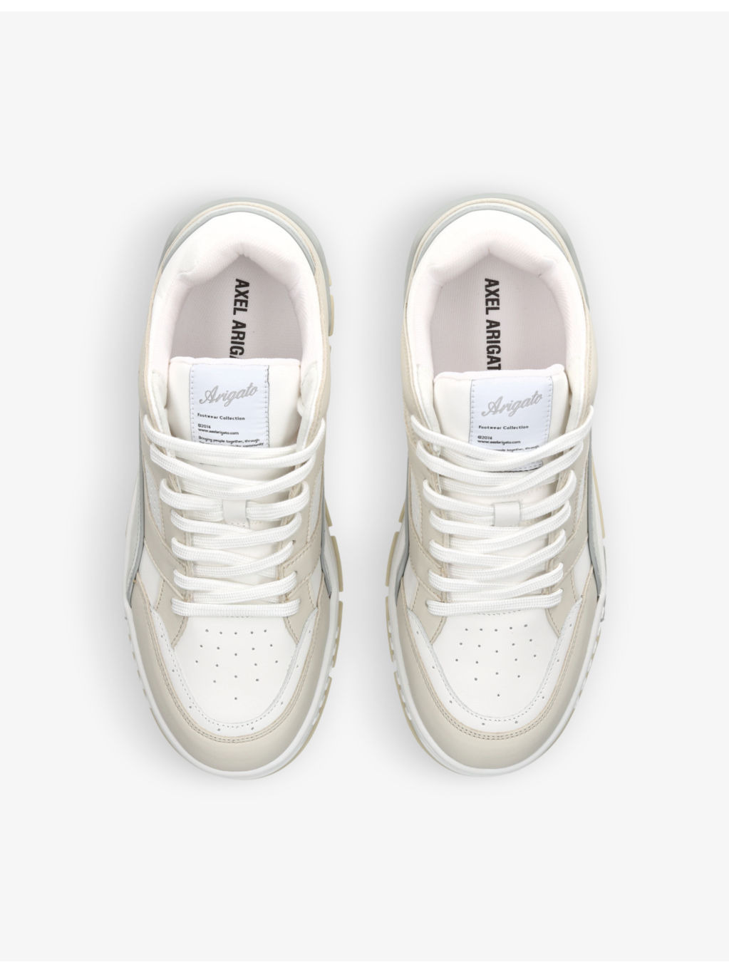 Area leather and recycled polyester low-top trainers - 2
