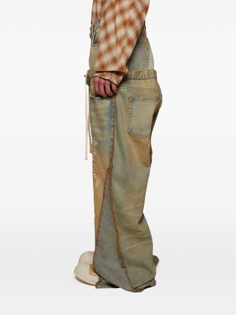 distressed oversized jeans - 4