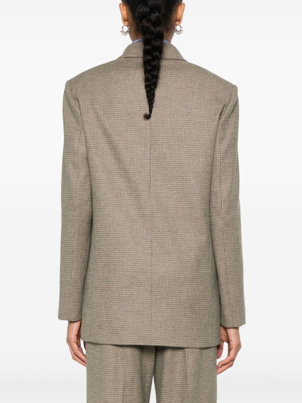 check-pattern blazer - 4