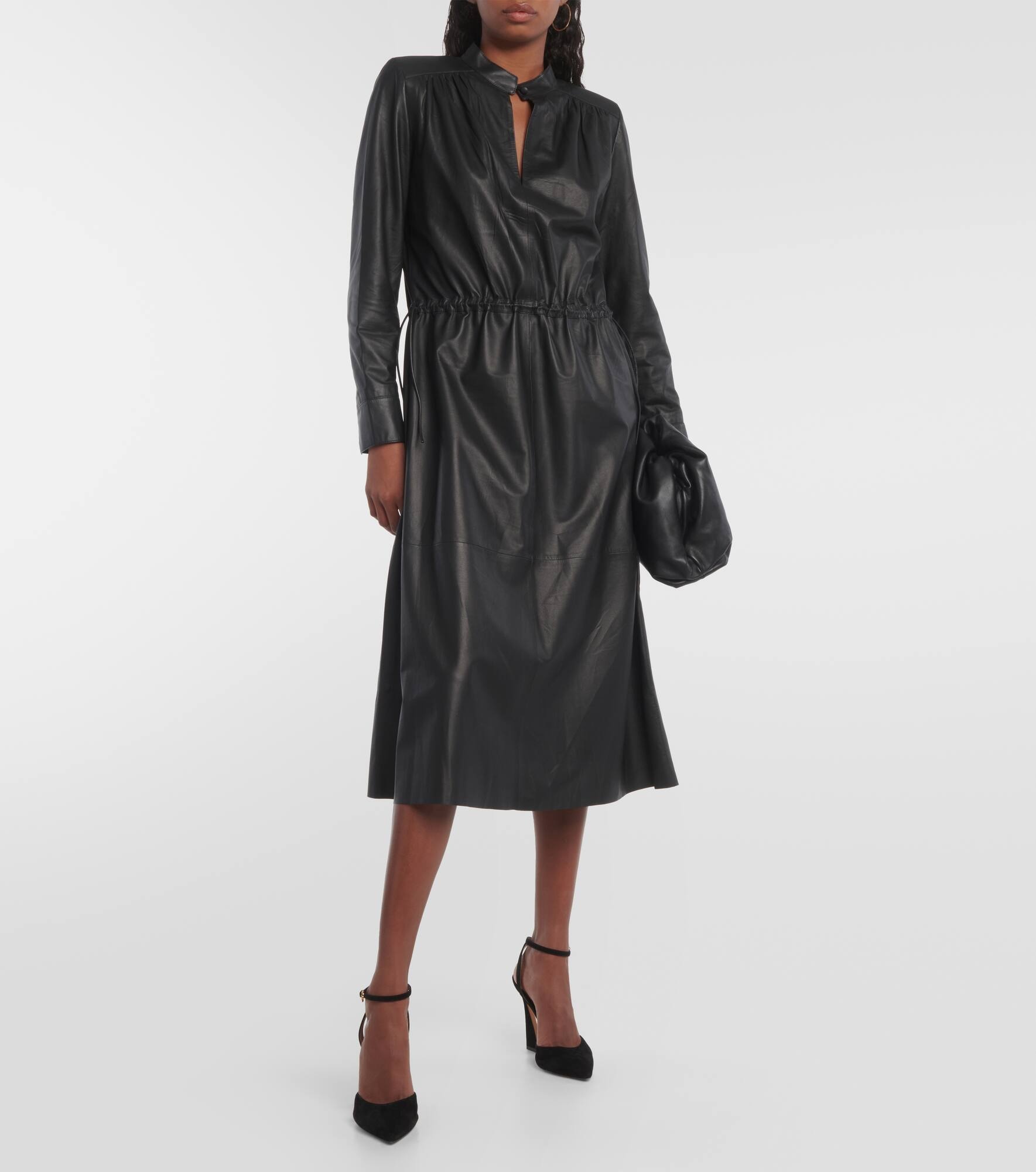 Leather midi dress - 2