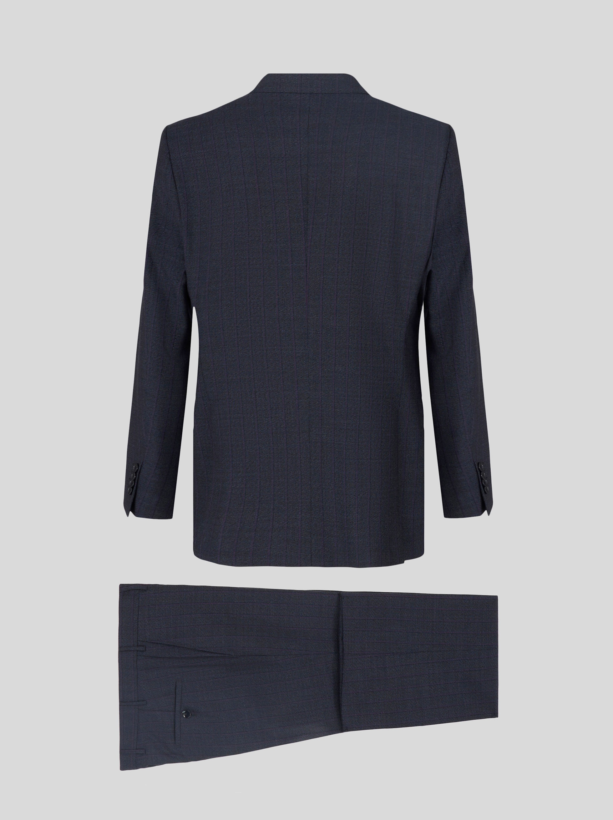 SEMI-TRADITIONAL STRIPED WOOL SUIT - 5