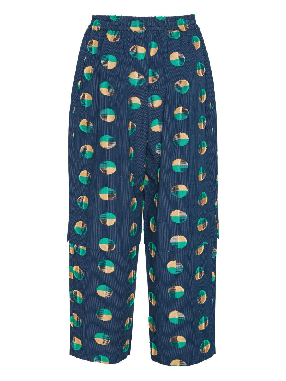 Shants circular-pattern drawstring trousers - 2