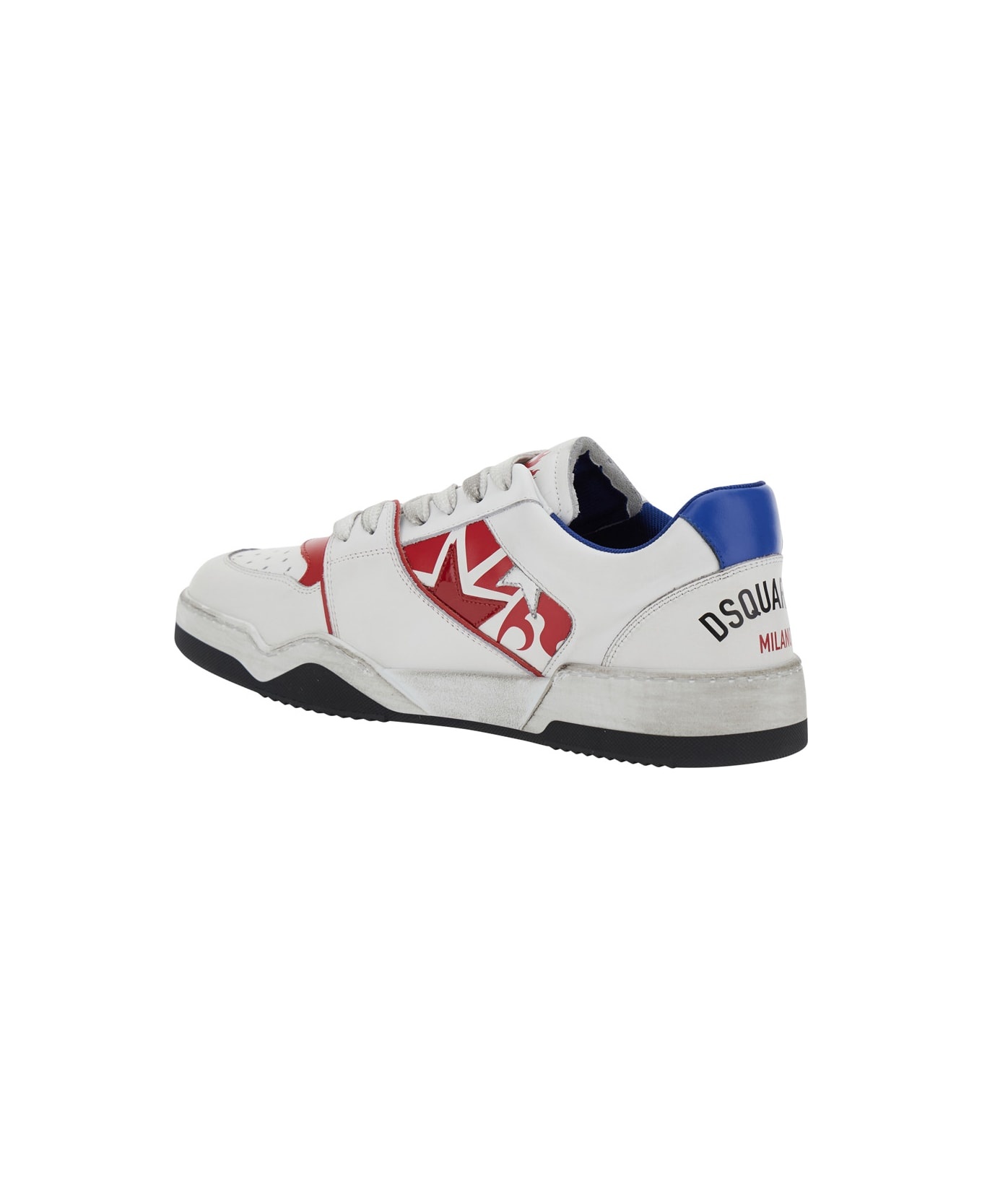 Multicolor Leather Spiker Sneakers - 3