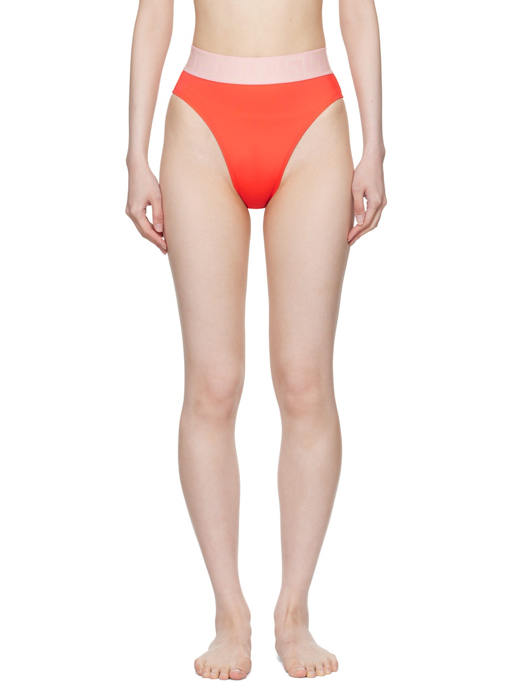 Orange Greca Border Bikini Bottom - 1