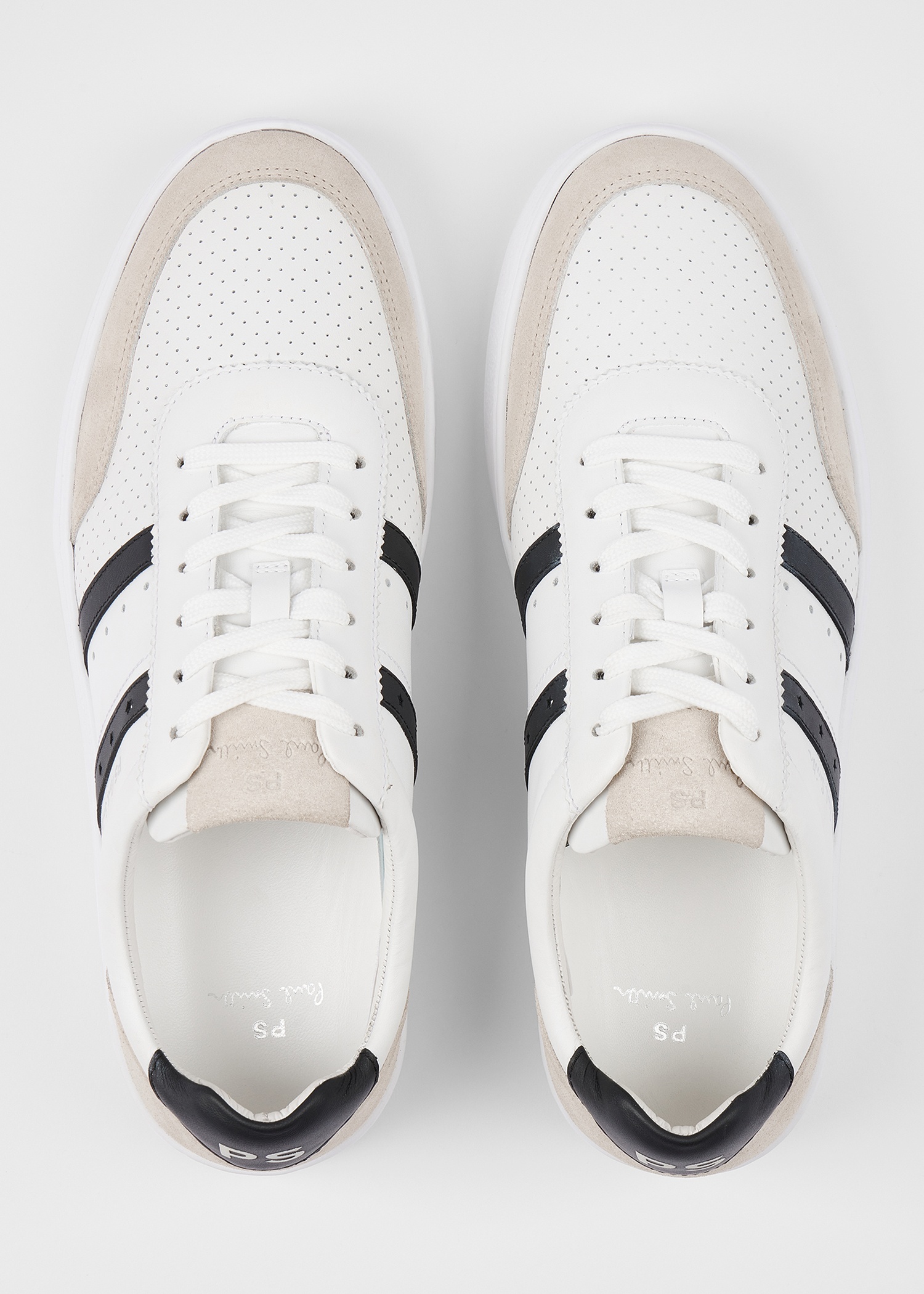 White Leather 'Birch' Trainers - 3