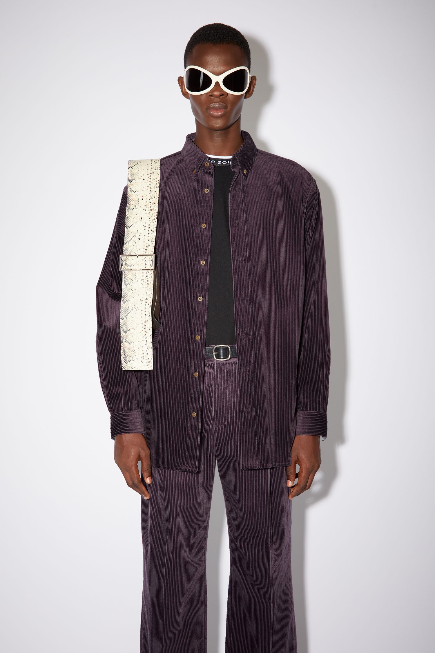 Corduroy shirt - Aubergine purple - 2