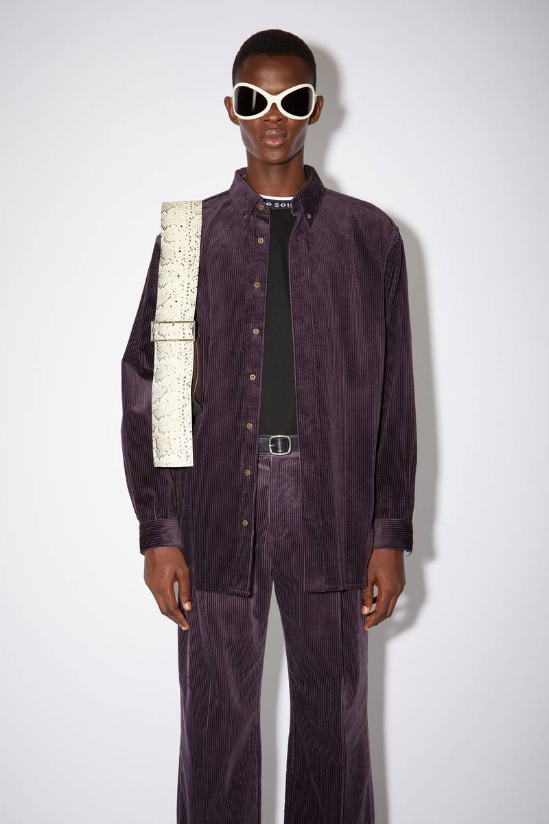Corduroy shirt - Aubergine purple 2