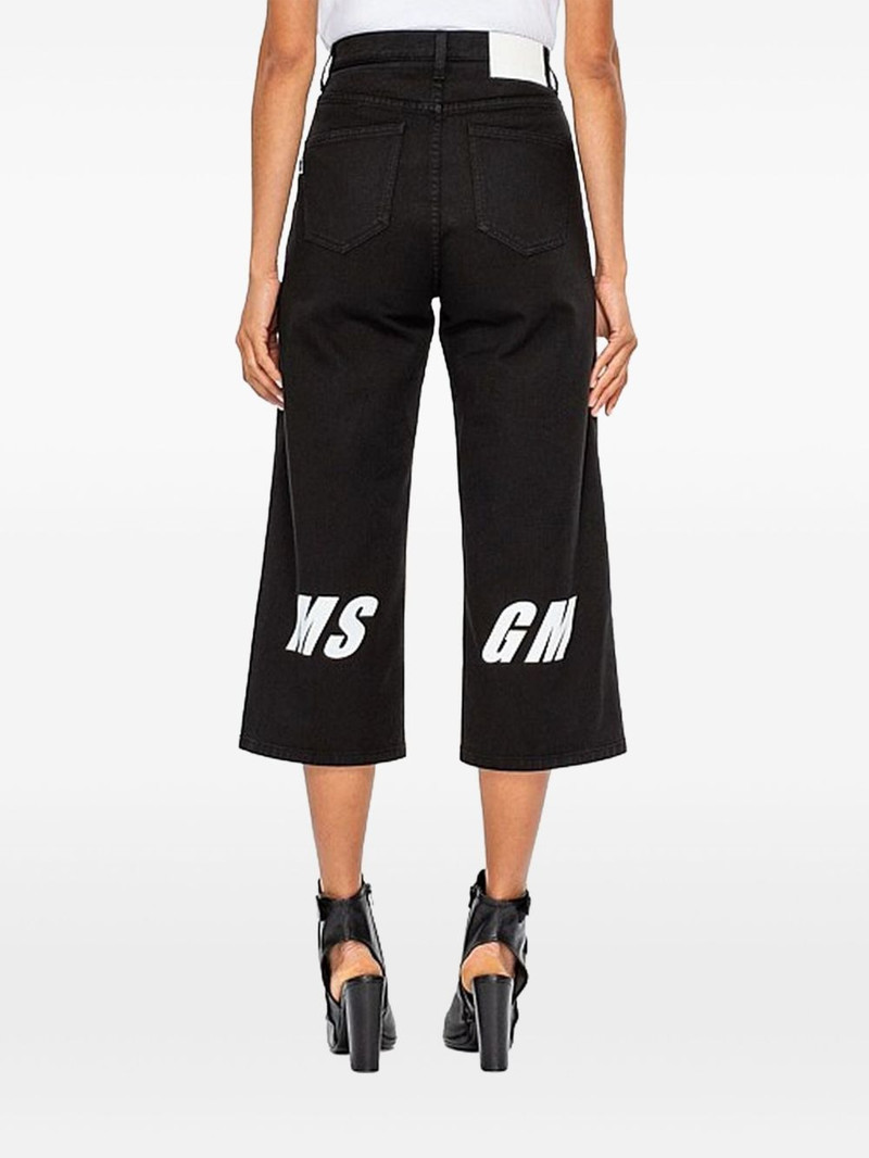 MSGM logo-detail wide-leg trousers outlook