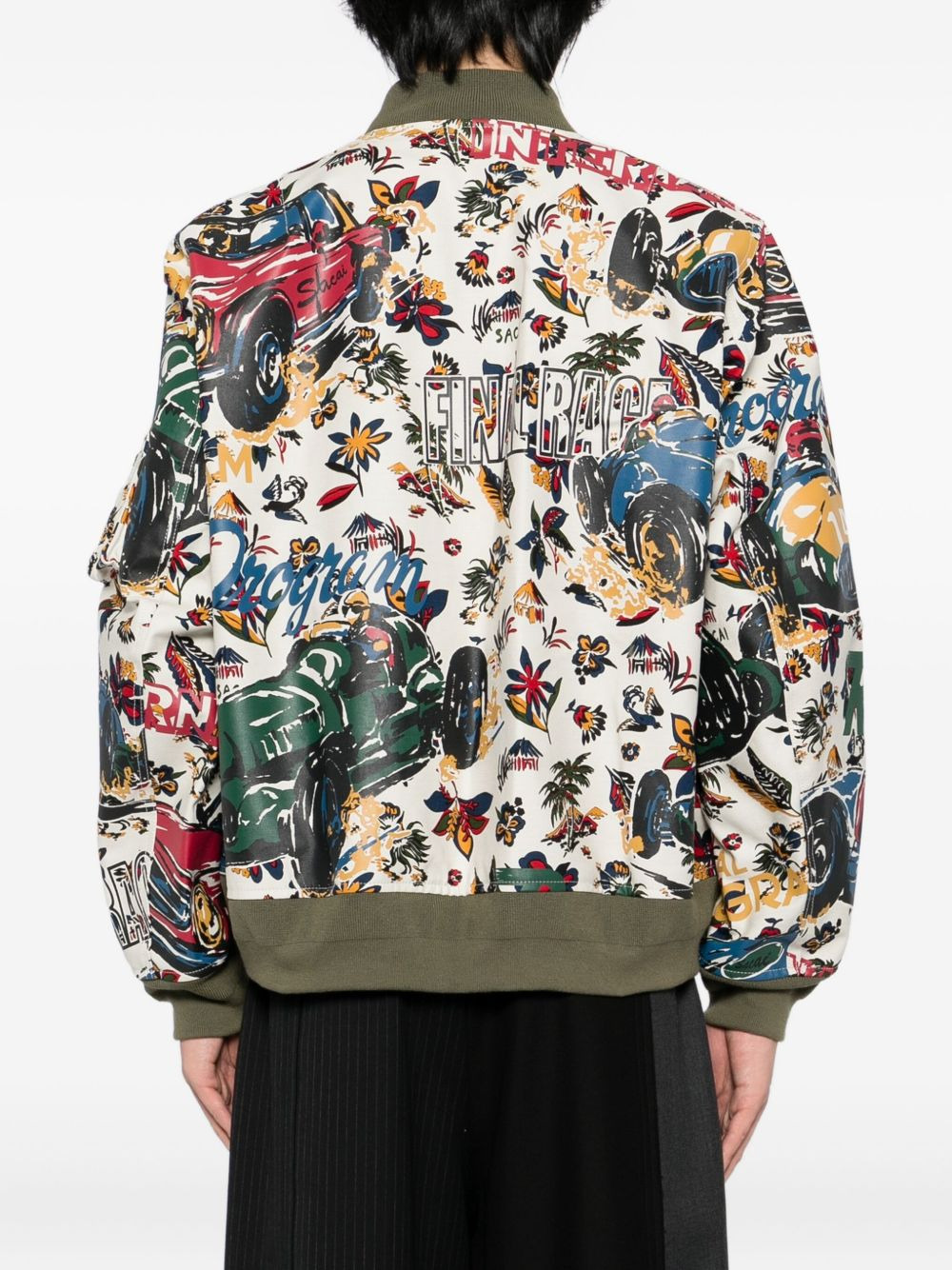tropical-print jacket - 4