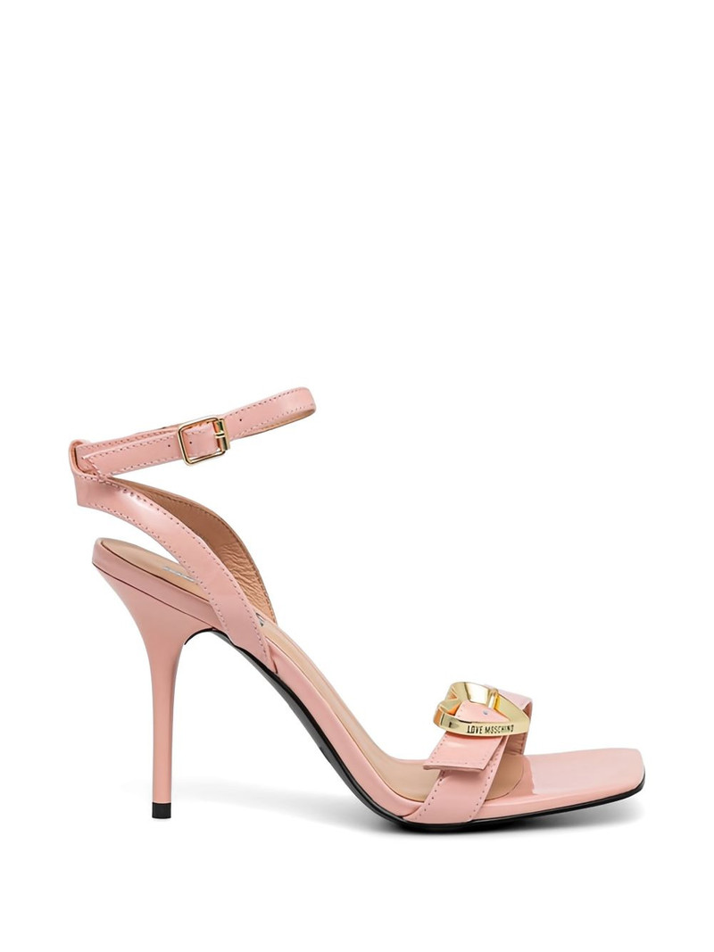 heart-buckle strap sandals 1