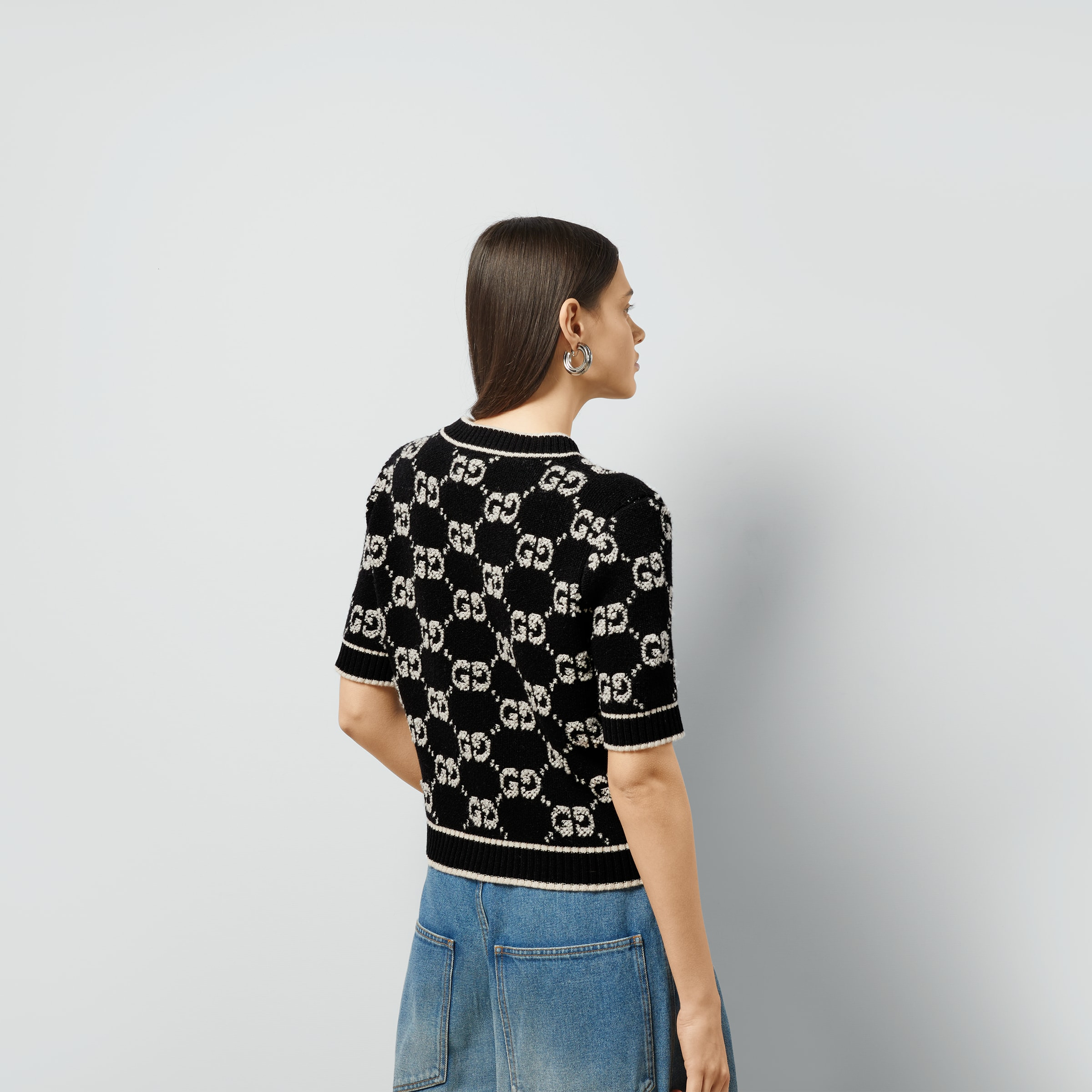 GG wool bouclé jacquard top - 6