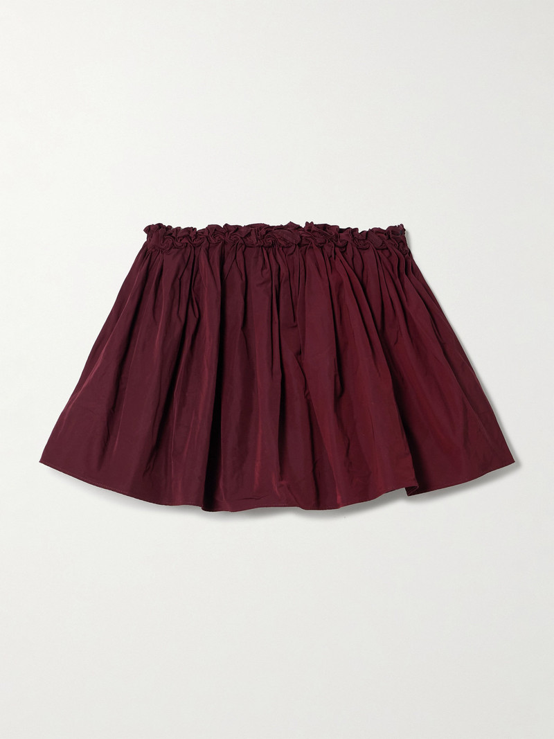 Gathered Taffeta Mini Skirt 1