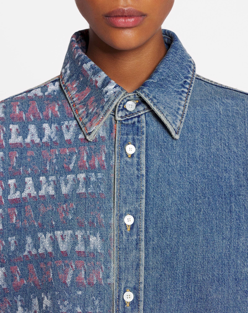 LANVIN X FUTURE UNISEX ASYMMETRICAL PRINTED SHIRT 5