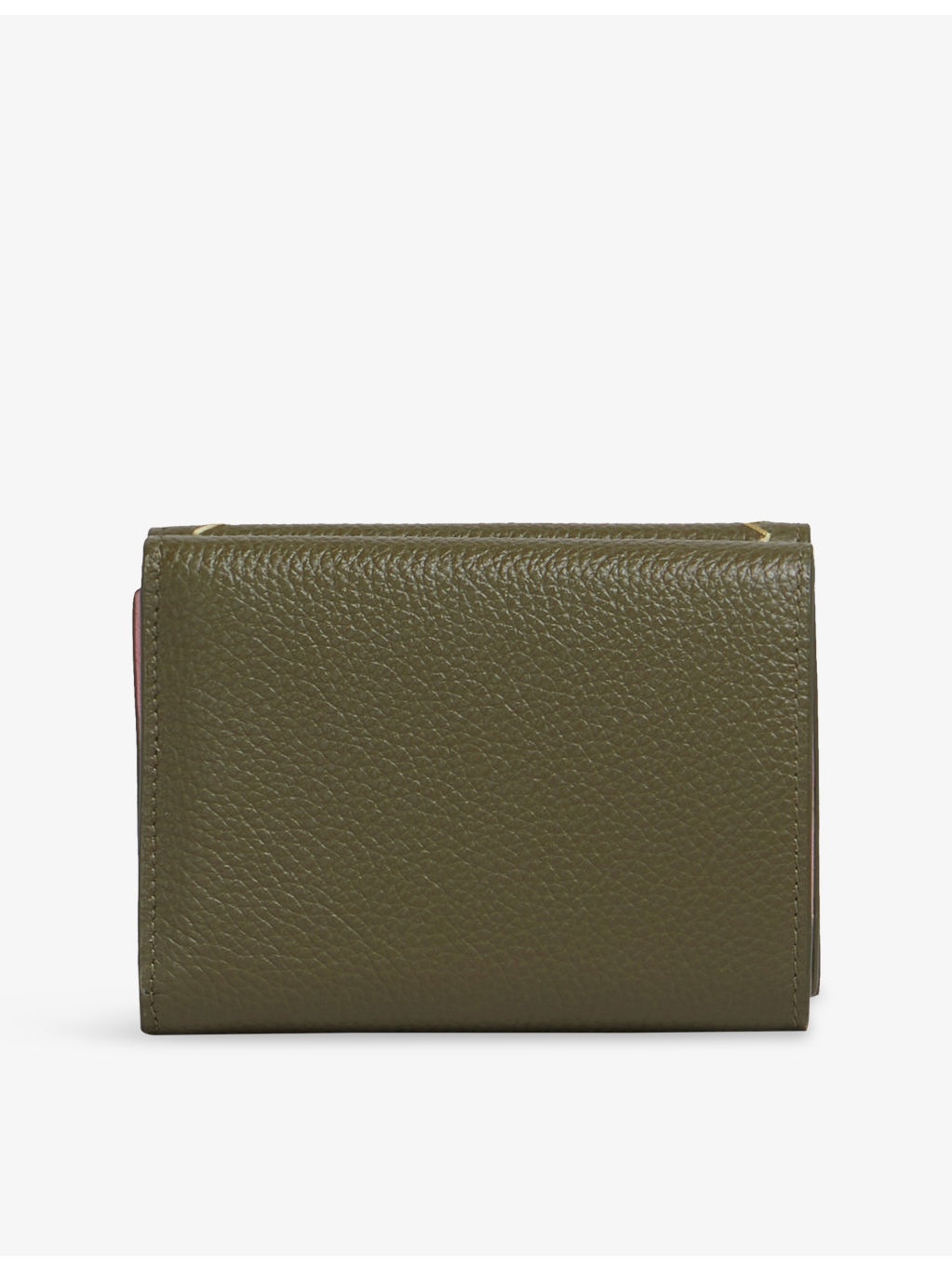 Embroidered-Logo Tri-Fold Leather Wallet - 3