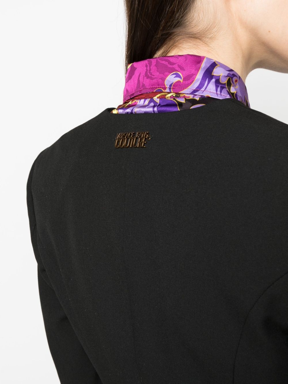 single-breasted cut-out blazer - 5