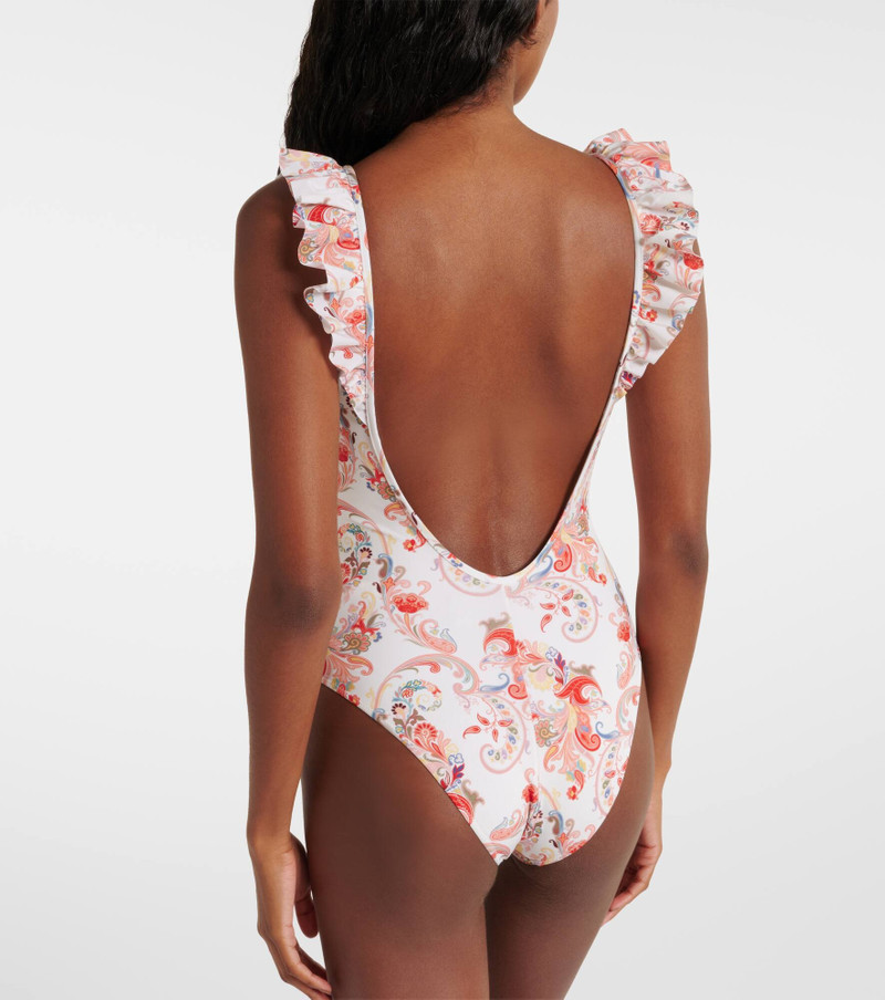 Ruffled paisley swimsuit 3