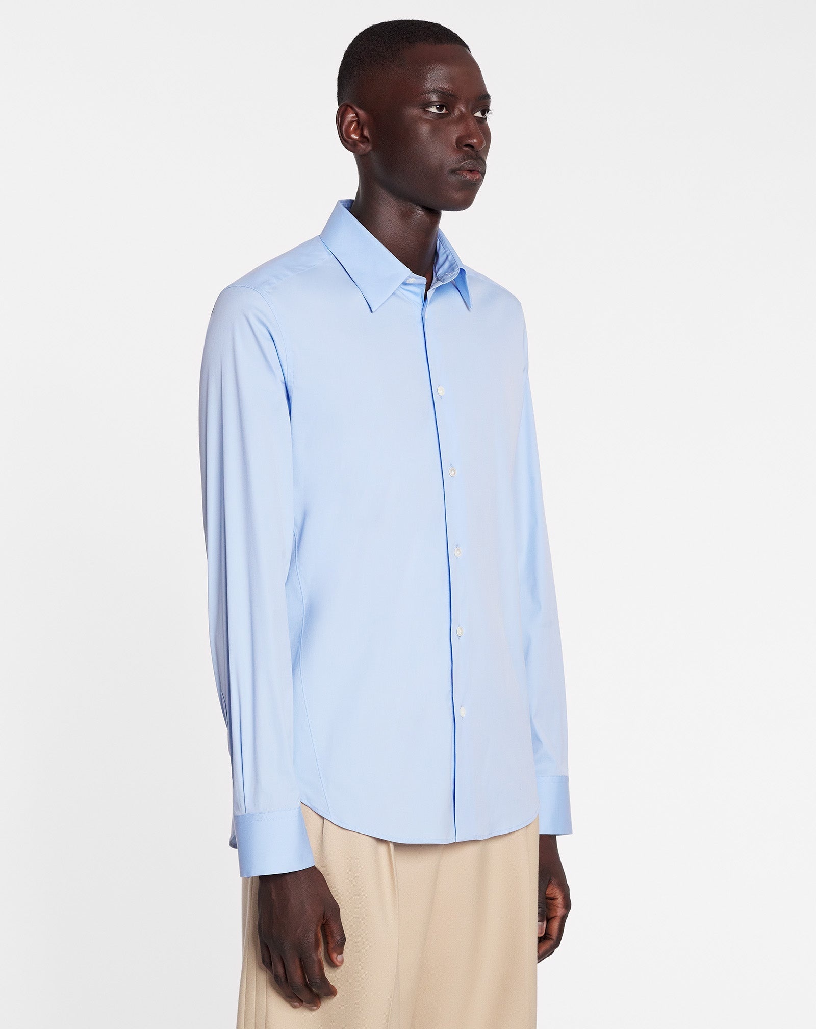 SLIM FIT SHIRT WITH VISIBLE BUTTONS - 3