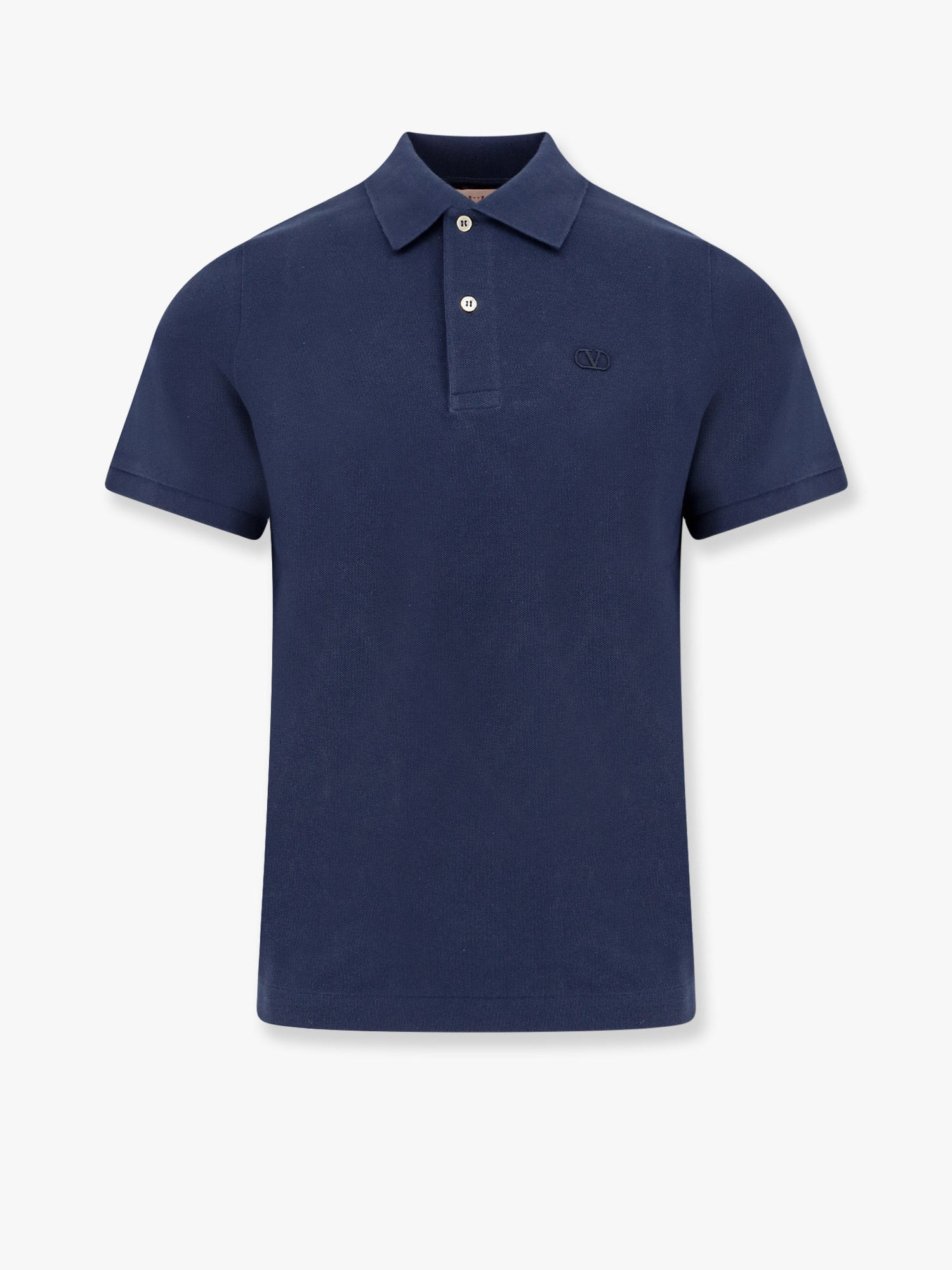 Valentino Cotton Piquet Polo Shirt With Vlogo Embroidery - 1