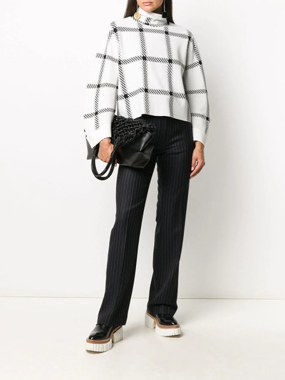 Stella McCartney checked high-neck jumper outlook