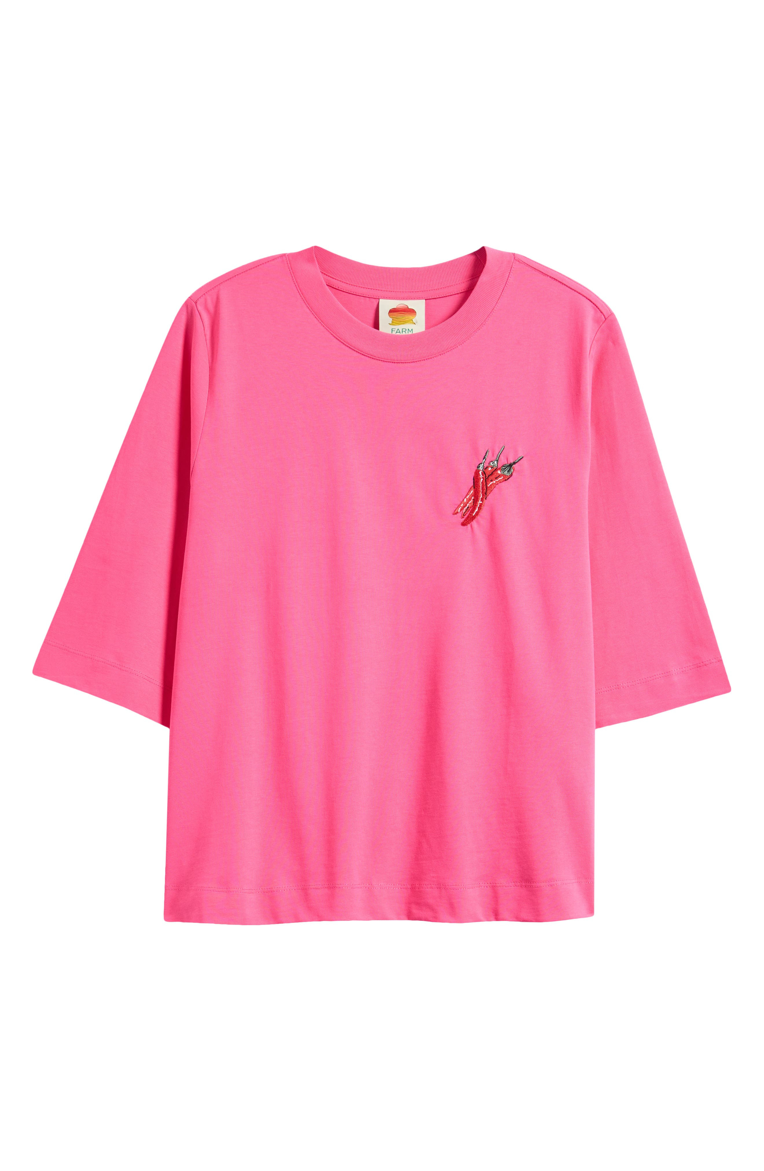FARM Rio Spicy Pepper Cotton Graphic T-Shirt in Pink at Nordstrom - 5