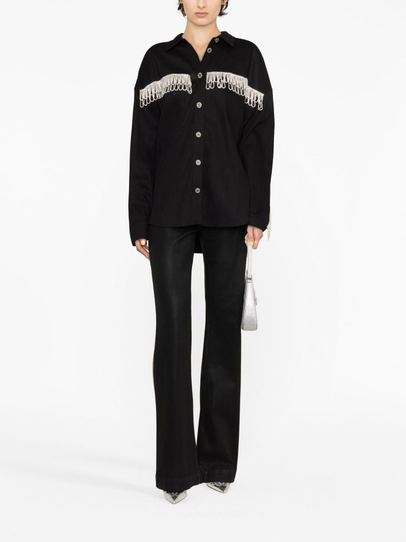 ROTATE crystal-embellished long-sleeve shirt outlook