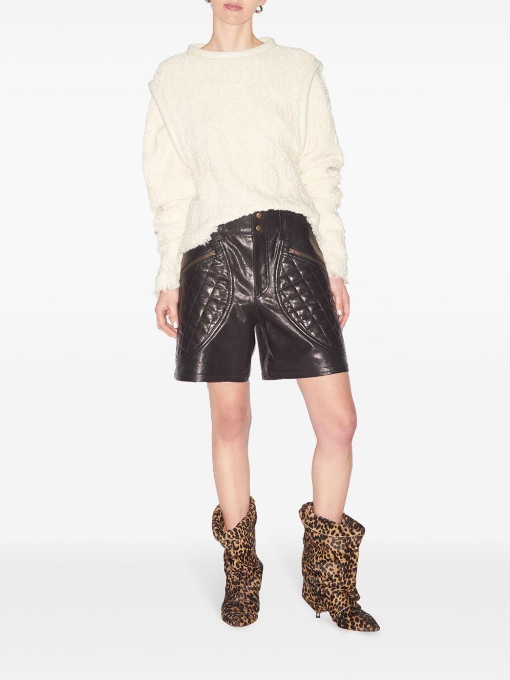 textured-finish chunky jumper - 2