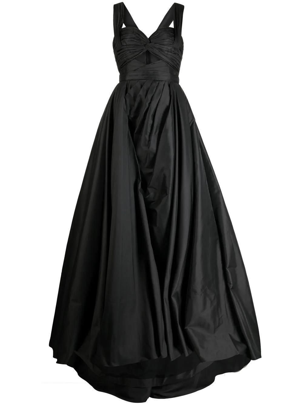 cut-out taffeta gown - 1