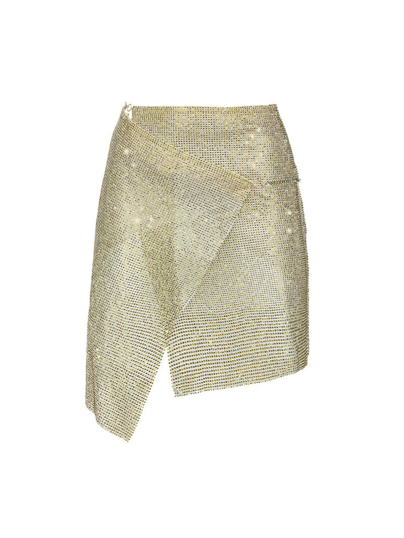 WINONA RHINESTONED WRAP SKIRT LEMON HAZE 1