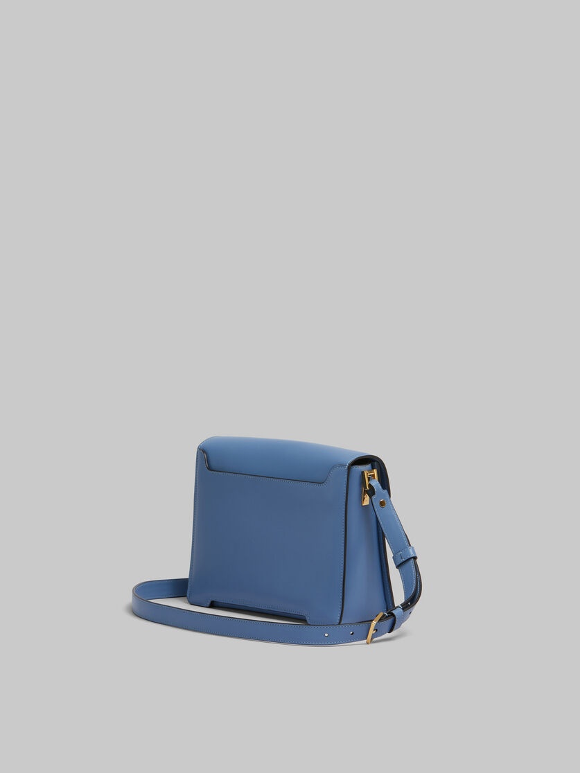 BLUE LEATHER TRUNKAROO MEDIUM SHOULDER BAG - 3
