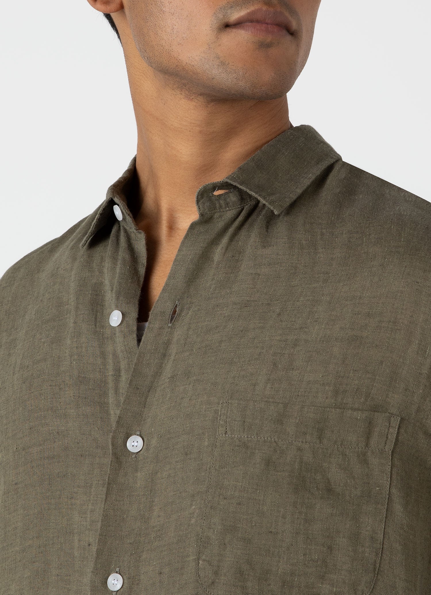 Short Sleeve Linen Shirt - 6