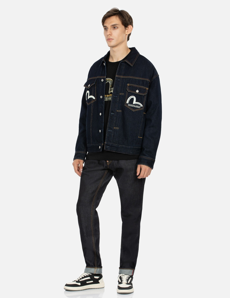 SEAGULL PRINT CARROT FIT DENIM JEANS #2017 4