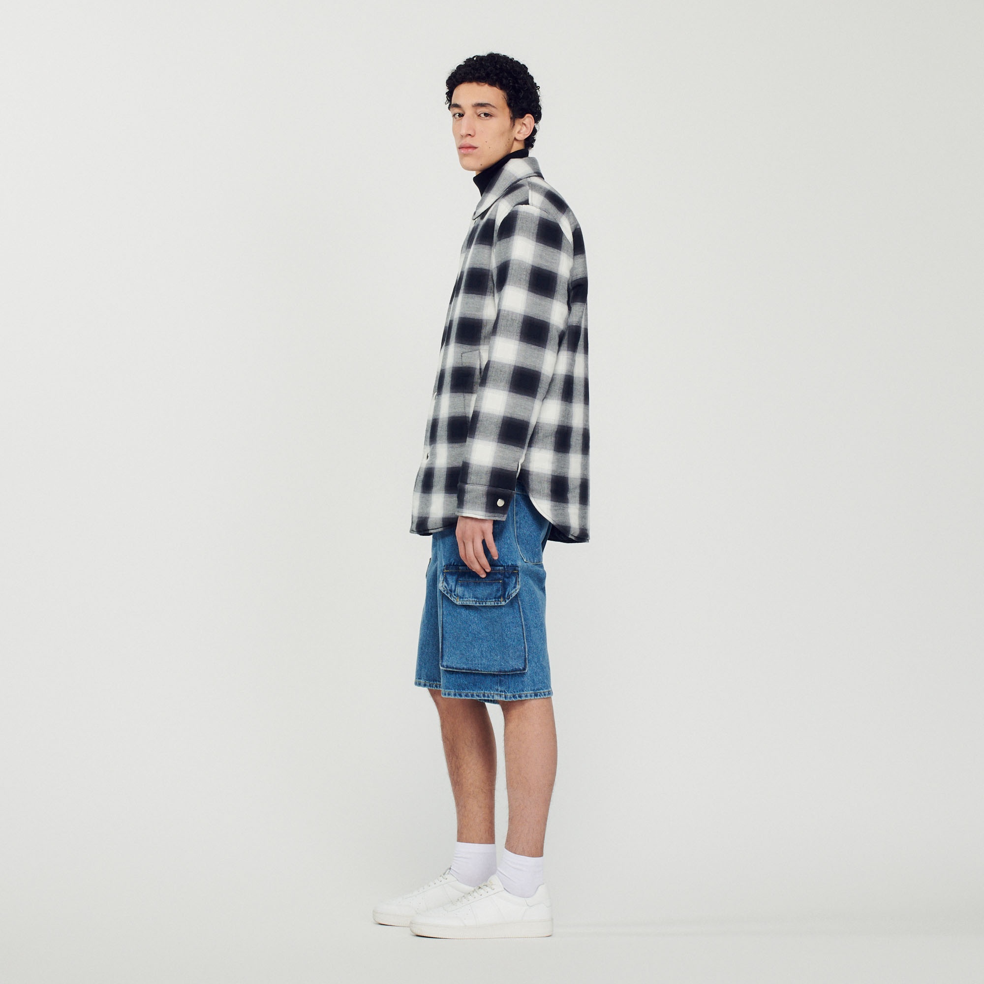 Quilted checked jacket - 7