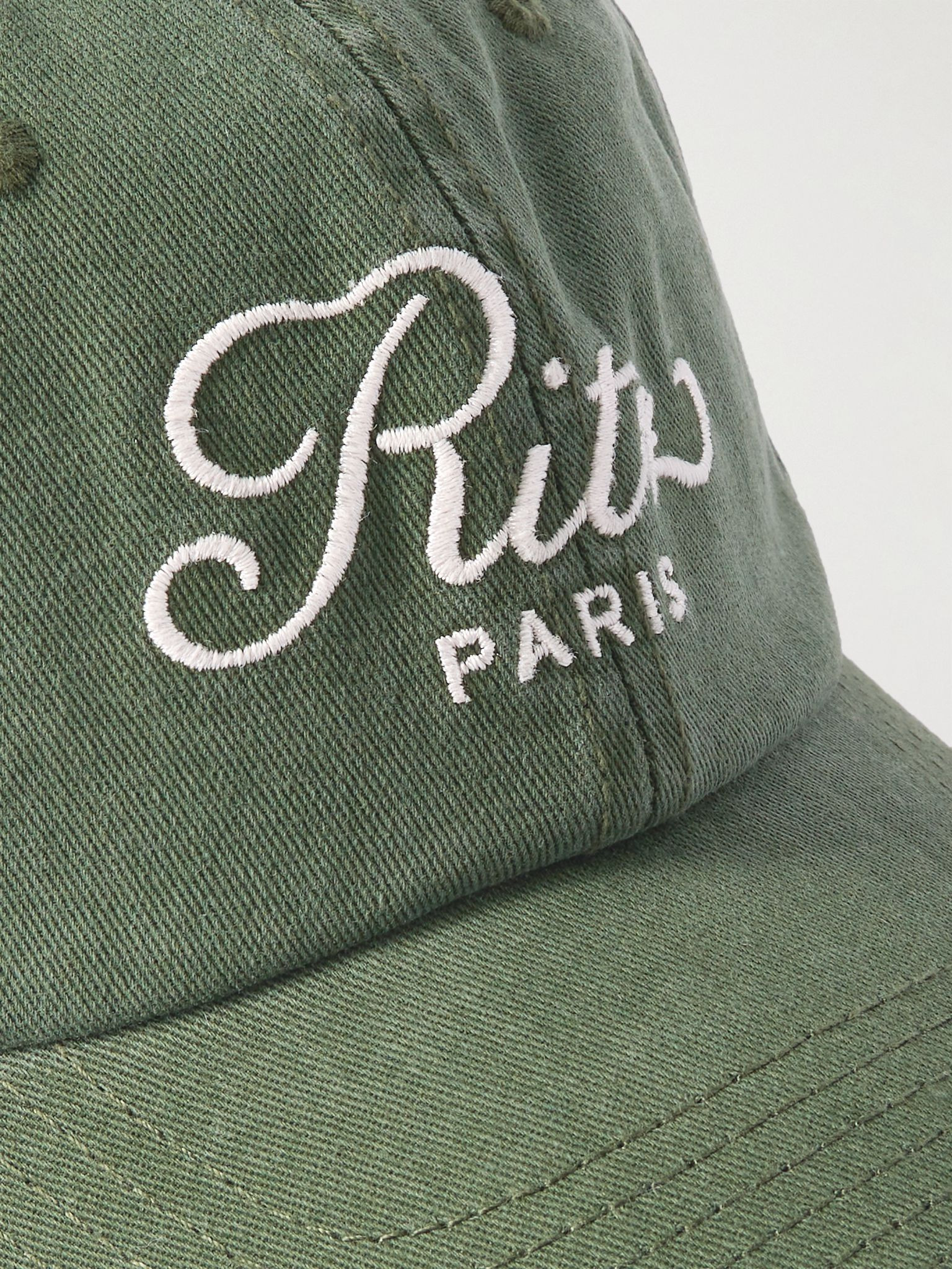 + Ritz Paris embroidered cotton-twill baseball cap Green - 4