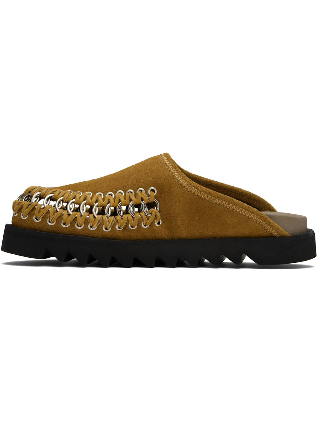Khaki Suede Loafers - 3