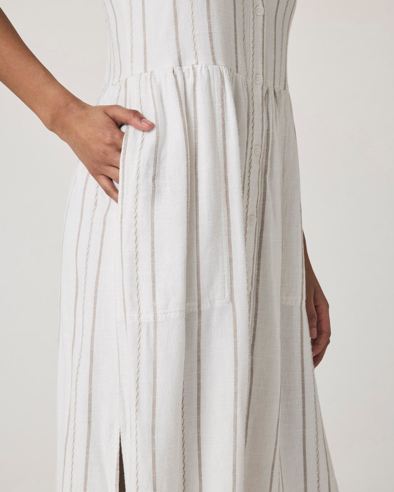 Gabrielle Linen Button Down Dress 4