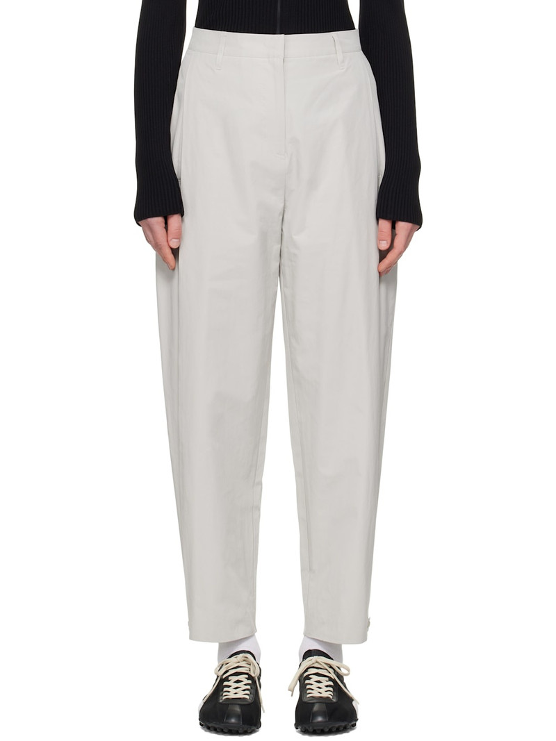 Gray Button Garconne Trousers 1