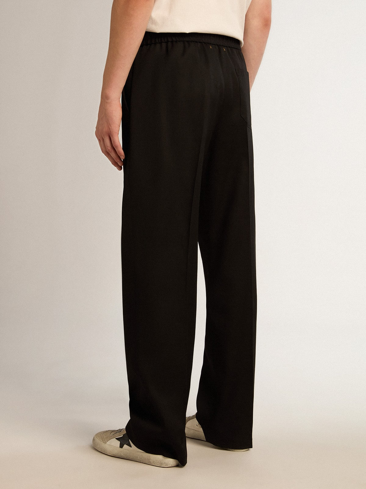 Men’s joggers in black wool - 4