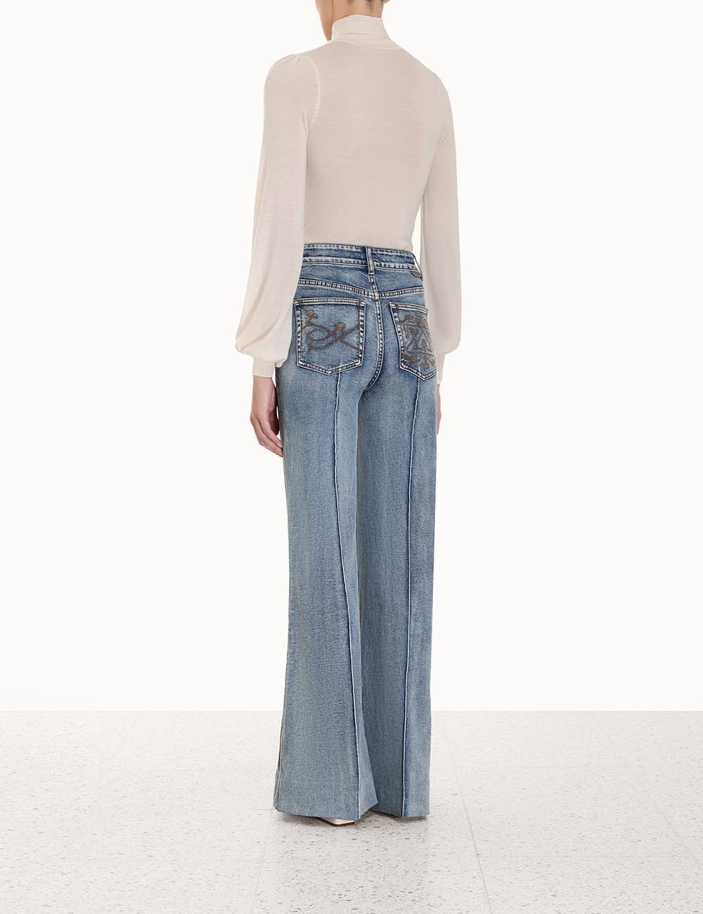BLOUSON TIE-NECK SWEATER - 4