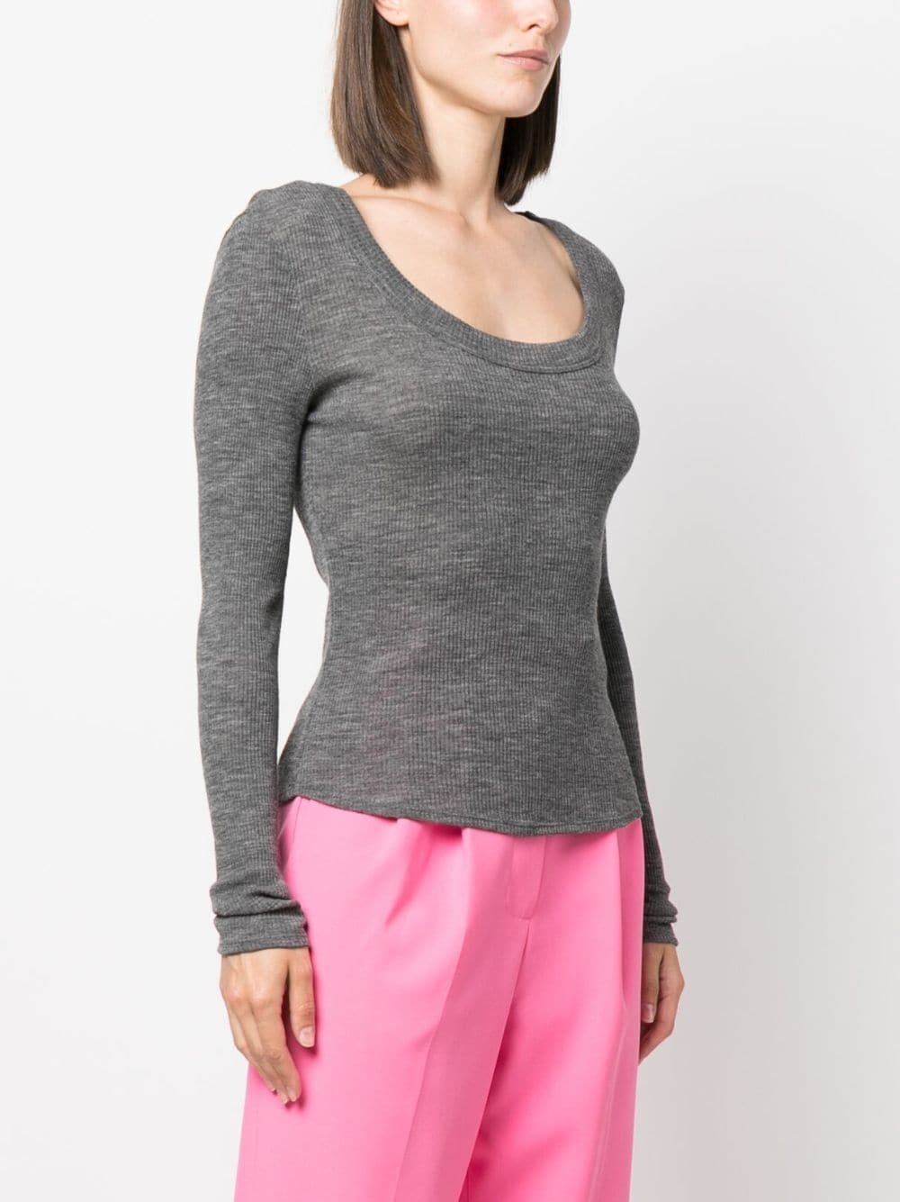 long-sleeve wool top - 3