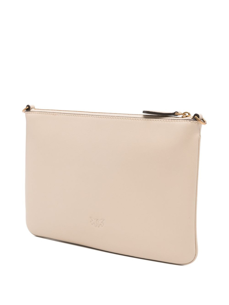 Flat Classic logo-plaque clutch bag 3