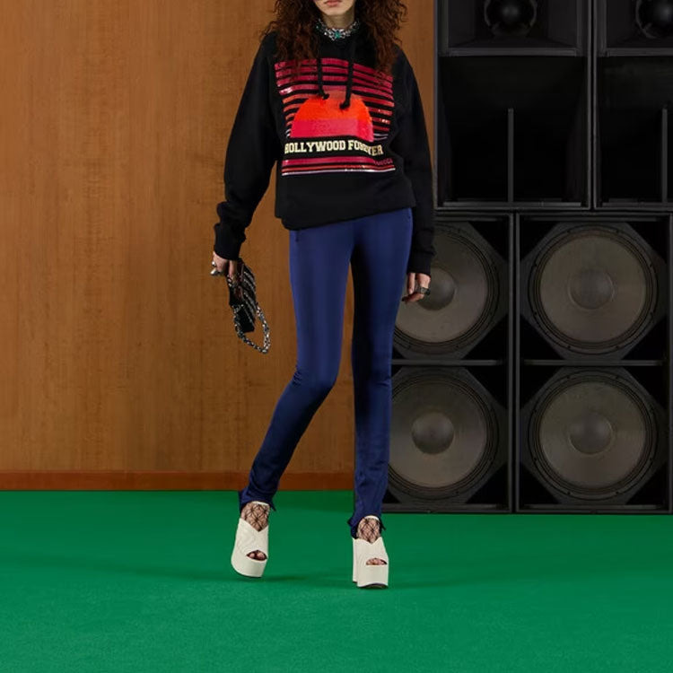 Gucci Hollywood Forever Hoodie 'Black Red' 615061-XJEF2-1043 - 2
