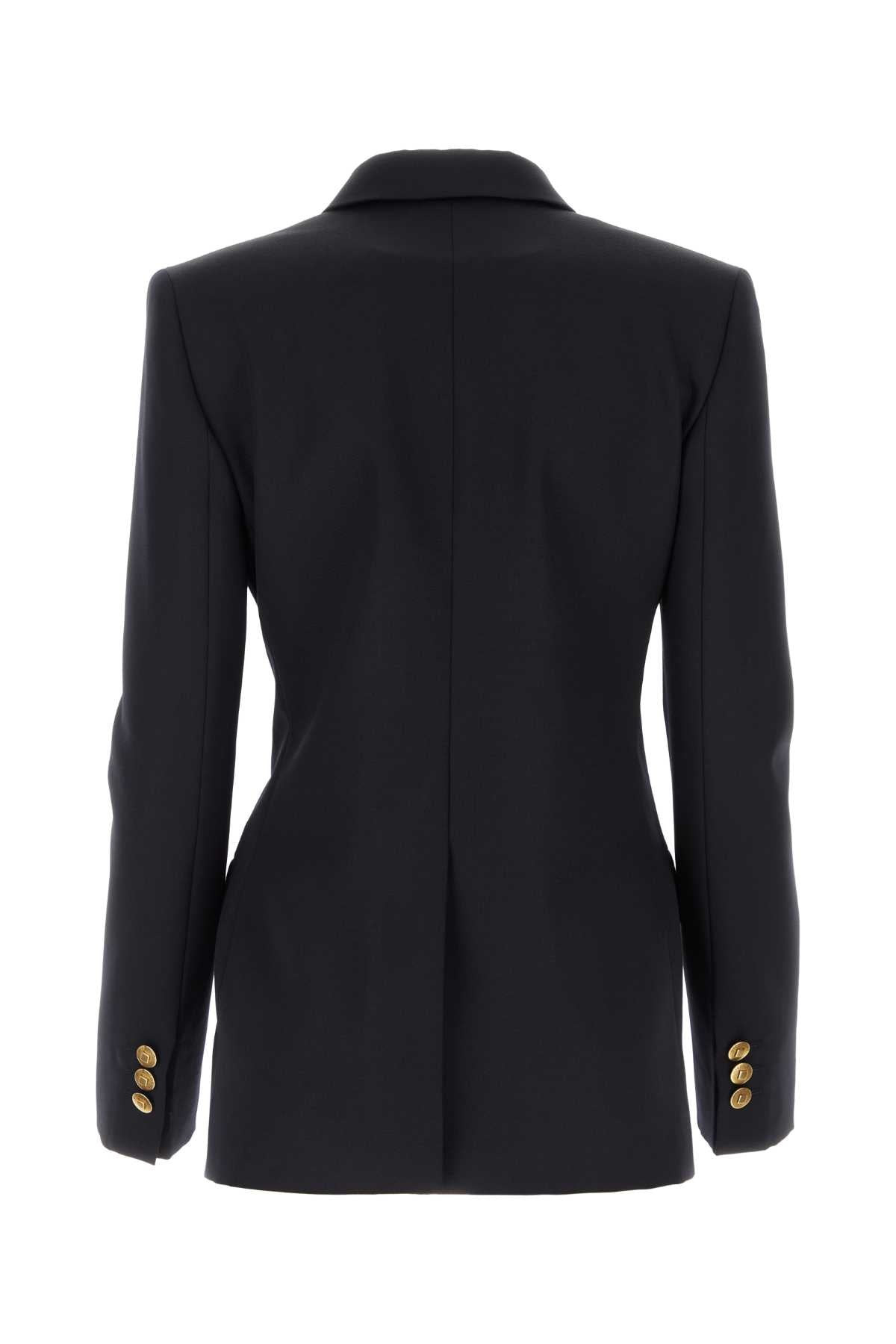 Givenchy Women Midnight Blue Wool Blend Blazer - 2