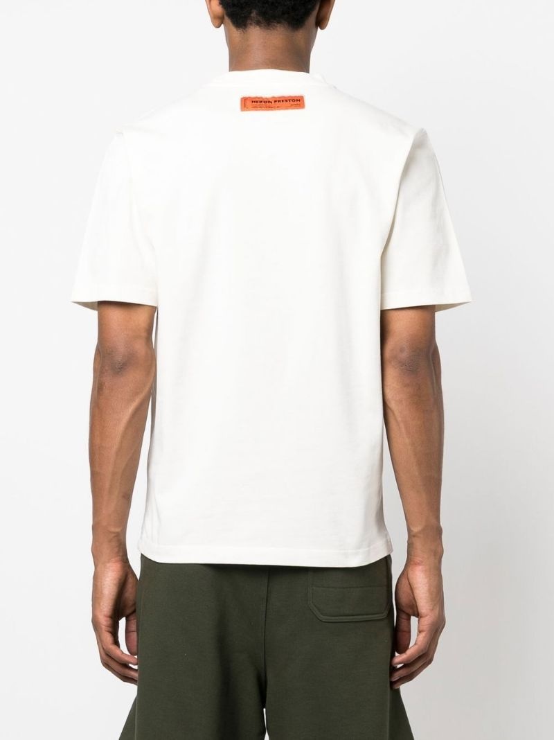 logo-patch crew neck T-shirt - 4