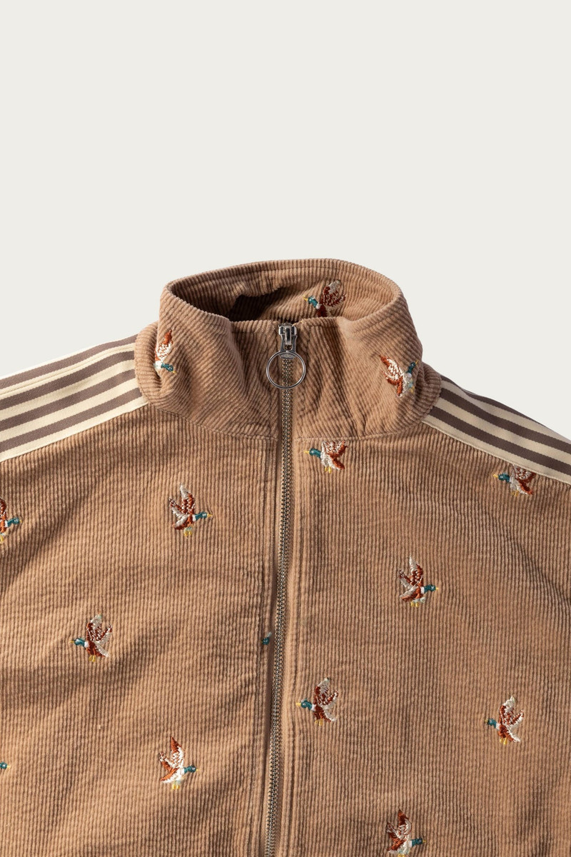 Kapital 11W Stretch Corduroy DUCK Embroidery Track JKT (Banner Stripe) - GLB outlook